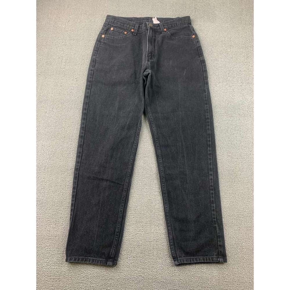 Vintage Jordache Jeans 90's Women 11/12 Short Black Denim 100% Cotton Straight